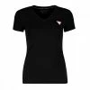 Acquistare ✔️ GUESS T-SHIRT SCOLLO V MINI LOGO DONNA Nero 🥰 -Offerte Novità Negozio guess w1yi1aj1311 t shirt v logo cuore donna casual donna 045293801 jblk 1