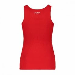 Nuovo di zecca 🛒 GUESS CANOTTA LOGO STRASS DONNA Rosso 🎁 -Offerte Novità Negozio guess w2rp00k1811 canotta con logo strass donna casual donna 045299801 g585 2