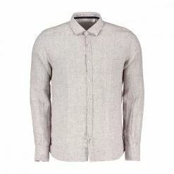 Vendita all'ingrosso 🛒 HANG ON CAMICIA IN LINO COLLO FRANCESE Marrone ❤️