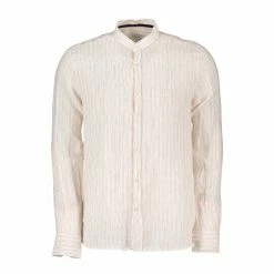 Vendita calda 😍 HANG ON CAMICIA IN LINO COLLO COREANA Bianco ✔️