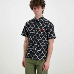 Il più economico 😍 IUTER CAMICIA MANICA CORTA NET Nero 🎉 -Offerte Novità Negozio iuter 22sihr05 camicia manica corta net street style uomo 044751301 black 3