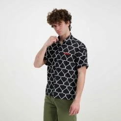 Il più economico 😍 IUTER CAMICIA MANICA CORTA NET Nero 🎉 -Offerte Novità Negozio iuter 22sihr05 camicia manica corta net street style uomo 044751301 black 5