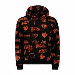 I primi 10 😉 IUTER FELPA CON CAPPUCCIO HORNS ALLOVER Nero 🌟