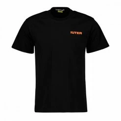 Vendita all'ingrosso 🥰 IUTER T-SHIRT DOUBLE LOGO Nero 🧨