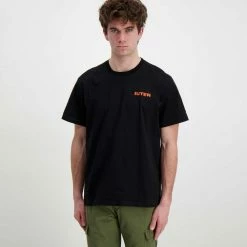 Vendita all'ingrosso 🥰 IUTER T-SHIRT DOUBLE LOGO Nero 🧨 -Offerte Novità Negozio iuter 22sits02 t shirt double logo street style uomo 044750701 black 3