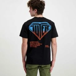 Vendita all'ingrosso 🥰 IUTER T-SHIRT DOUBLE LOGO Nero 🧨 -Offerte Novità Negozio iuter 22sits02 t shirt double logo street style uomo 044750701 black 4