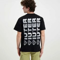 Acquistare 🛒 IUTER T-SHIRT FAST LOGO Nero 🛒 -Offerte Novità Negozio iuter 22sits16 t shirt fast logo street style uomo 044752101 black 4