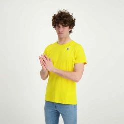 Nuovo di zecca ✨ K-WAY T-SHIRT LE VRAI EDOUARD Giallo 🔥 -Offerte Novità Negozio k way k007je0 t shirt le vrai edouard casual uomo 045520101 t05 4