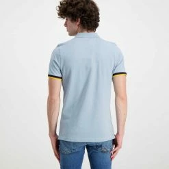 Acquistare 💯 K-WAY POLO VINCENT CONTRASTO Blu 💯 -Offerte Novità Negozio k way k008j50 polo vincent contrasto casual uomo 045520401 130 4