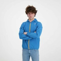 Vendita all'ingrosso 🌟 K-WAY GIACCA CAPPUCCIO JACK STRETCH DOT Azzurro 😀 -Offerte Novità Negozio k way k31126w giacca cappuccio jack stretch dot giacconi uomo 045343101 798 5