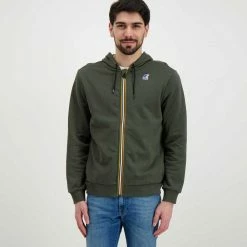 Sconto 🤩 K-WAY FELPA FULL ZIP CON CAPPUCCIO ARNEL Verde ⭐ -Offerte Novità Negozio k way k5113iw felpa full zip con cappuccio arnel casual uomo 045343501 890 3