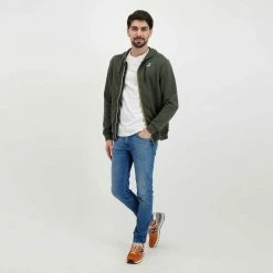 Sconto 🤩 K-WAY FELPA FULL ZIP CON CAPPUCCIO ARNEL Verde ⭐ -Offerte Novità Negozio k way k5113iw felpa full zip con cappuccio arnel casual uomo 045343501 890 6