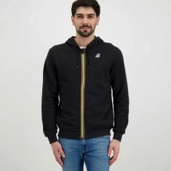 Nuovo 😀 K-WAY FELPA FULL ZIP CON CAPPUCCIO ARNEL Nero 🎉 -Offerte Novità Negozio k way k5113iw felpa full zip con cappuccio arnel casual uomo 045343701 usy 3