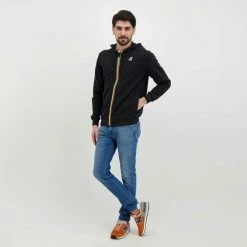 Nuovo 😀 K-WAY FELPA FULL ZIP CON CAPPUCCIO ARNEL Nero 🎉 -Offerte Novità Negozio k way k5113iw felpa full zip con cappuccio arnel casual uomo 045343701 usy 6