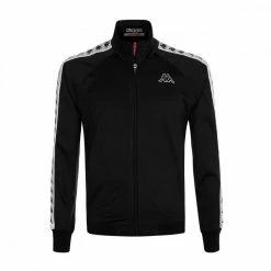 Buono ✨ KAPPA FELPA FULL ZIP 222 BANDA ANNISTON BAMBINO Nero 🤩