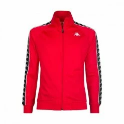 Promo ❤️ KAPPA FELPA FULL ZIP 222 BANDA ANNISTON BAMBINO Rosso 🤩