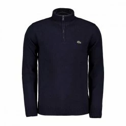 I primi 10 🥰 LACOSTE MAGLIONE MEZZA ZIP IN LANA MERINO Blu 😉