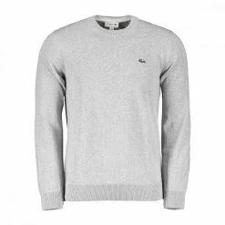 Offerte ⭐ LACOSTE MAGLIONE GIROCOLLO IN COTONE Grigio 🔥