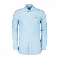 Vendita all'ingrosso π LACOSTE CAMICIA SLIM FIT STRETCH Azzurro π
