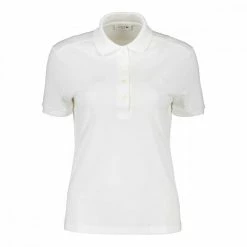 I primi 10 👏 LACOSTE POLO MINI PIQUE' STRETCH DONNA Bianco 🌟