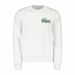A buon mercato 👏 LACOSTE FELPA GIROCOLLO MADE IN FRANCE Bianco 🛒