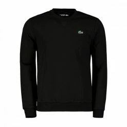 Vendita calda 🌟 LACOSTE FELPA GIROCOLLO INSERTI RETE Nero ✔️