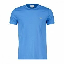 Sconto 🔥 LACOSTE T-SHIRT LOGO IN COTONE PIMA AZZURRO 🛒