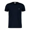 Buono 👍 LACOSTE T-SHIRT LOGO IN COTONE PIMA BLU ❤️ -Offerte Novità Negozio lacoste th6709 t shirt logo in cotone pima blu casual uomo 033943101 166 1