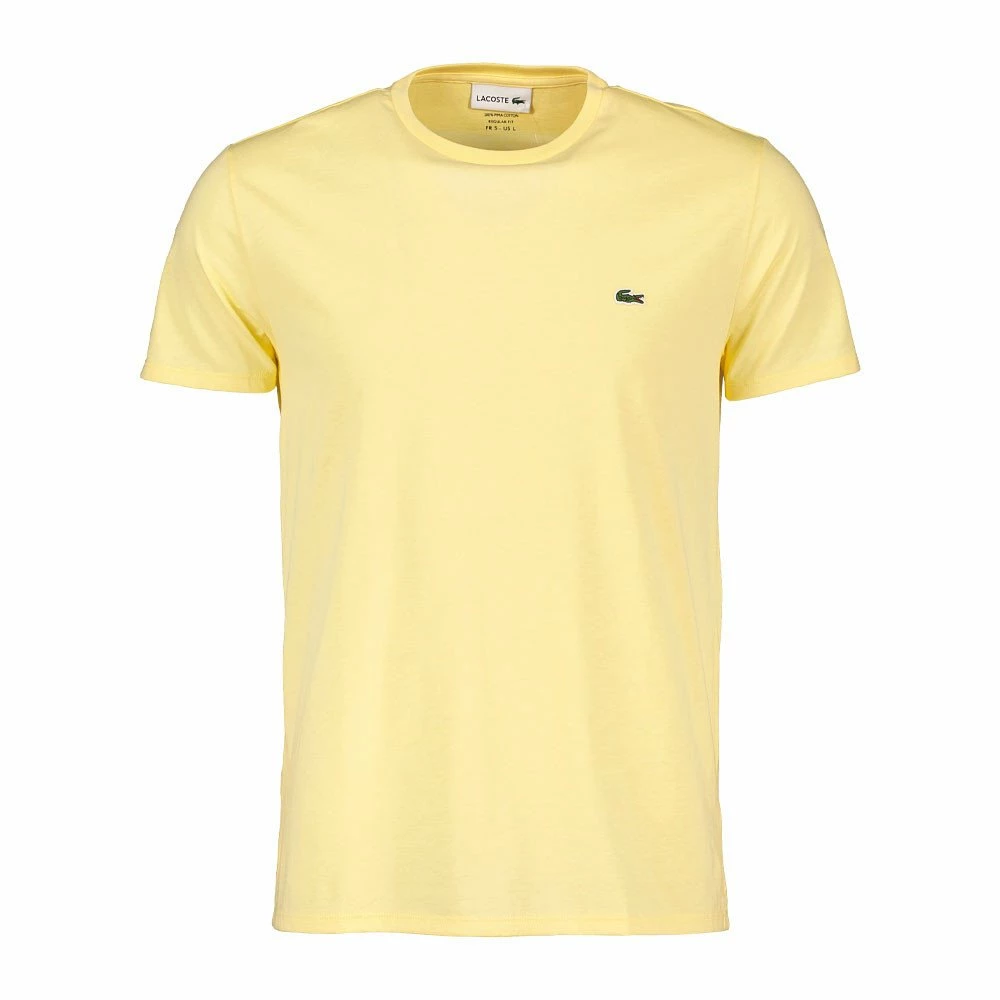 Presa 🎁 LACOSTE T-SHIRT LOGO IN COTONE PIMA GIALLO 🛒 3 Presa 🎁 LACOSTE T-SHIRT LOGO IN COTONE PIMA GIALLO 🛒