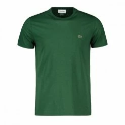 Acquistare 👏 LACOSTE T-SHIRT LOGO IN COTONE PIMA VERDE 👏