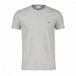 Vendita calda ✔️ LACOSTE T-SHIRT LOGO IN COTONE PIMA GRIGIA Grigio 👍