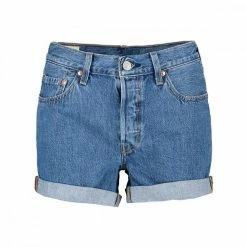 Buono ✨ LEVI'S SHORT LONG 501 DONNA Blu ❤️