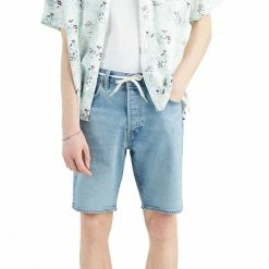 Presa 👏 LEVI'S BERMUDA IN DENIM 501® ORIGINAL Azzurro 🔔 -Offerte Novità Negozio levi s 36512 bermuda in denim hemmed short casual uomo 045064801 0147 4