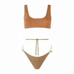 Migliore vendita 😀 MATINEÉ BIKIINI BRALETTE GOFFRATO E SILP LAMINATO DONNA Oro ❤️ -Offerte Novità Negozio matine cb3100 bikiini bralette goffrato silp lamin donna mare donna 045075501 oro 3