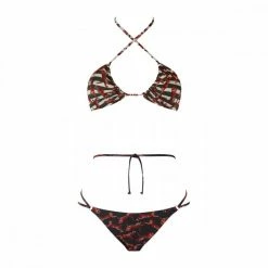 Acquistare 🛒 MATINEÉ 👙 BIKINI TRIANGOLO E SLIP LACCI DONNA Nero, Verde 🌟
