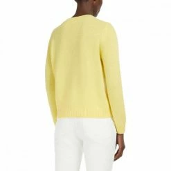 Il più economico ⌛ MAX MARA WEEKEND MAGLIONE GIROCOLLO IN CACHEMIRE AGAMI DONNA Giallo 🥰 -Offerte Novità Negozio max mara weekend agami22 maglia girocollo in cachemire donna casual donna 044658601 005 3