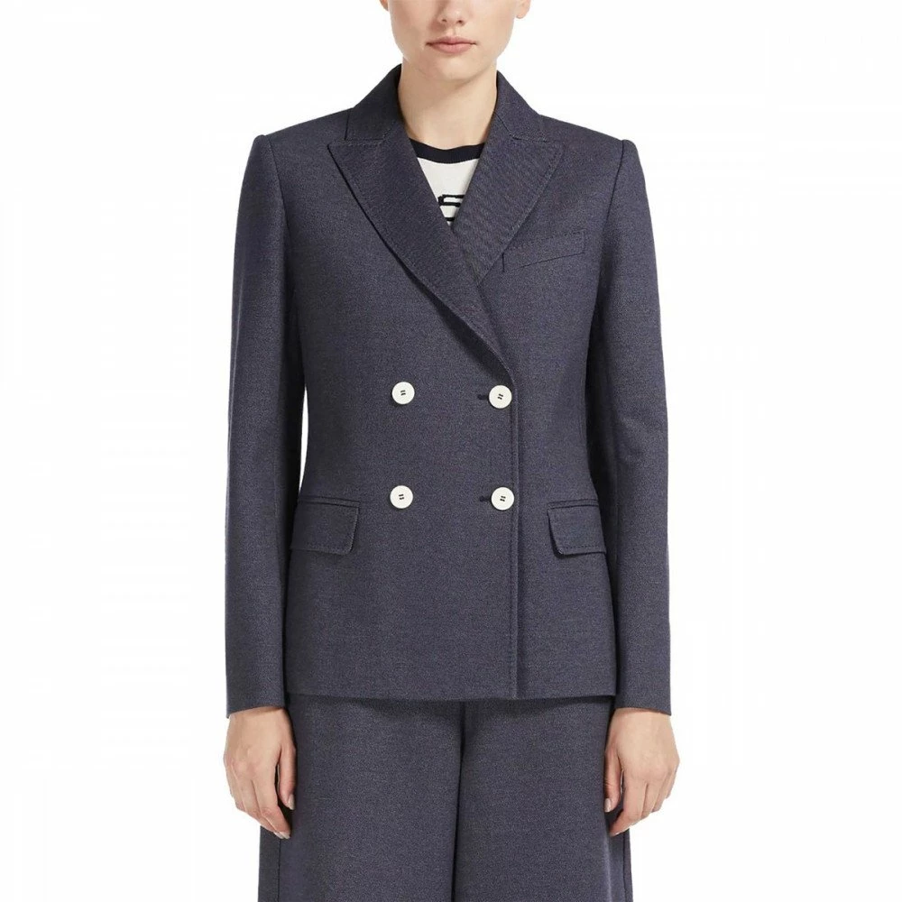 Acquistare 🎉 MAX MARA WEEKEND BLAZER DOPPIO PETTO IN JERSEY DENIM DONNA 🎉 - immagine 2