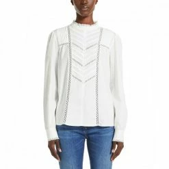 Vendita all'ingrosso ✨ MAX MARA WEEKEND CAMICIA CON INSERTI PIZZO CALCA DONNA Bianco 🤩 -Offerte Novità Negozio max mara weekend calca22 camicia con inserti pizzo calca donna casual donna 044660001 001 2