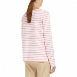 Acquistare 😍 MAX MARA WEEKEND MAGLIA MANICA LUNGA RIGHE FRETTY DONNA Bianco, Rosa 😍 -Offerte Novità Negozio max mara weekend fretty22 t shirt ls in jersey donna casual donna 044662001 004 3