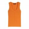 Migliore vendita ❤️ MAX MARA WEEKEND CANOTTA A COSTINE SERRA DONNA Arancio ⌛