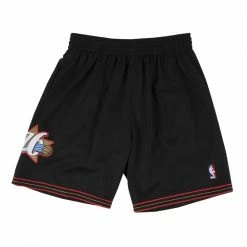 Miglior offerta 🌟 MITCHELL & NESS SHORT SWINGMAN PHILADELPHIA 76ERS Nero 😉