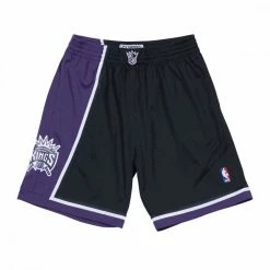 Sconto 🧨 MITCHELL & NESS SHORT SWINGMAN SACRAMENTO KINGS Nero, Viola 🔥