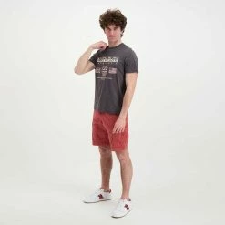 Vendita lampo ❤️ NAPAPIJRI T-SHIRT TURIN Rosso 🔥 -Offerte Novità Negozio napapijri np0a4g34 t shirt turin casual uomo 044922601 h74 6