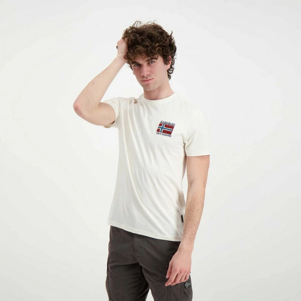 Buono ✨ NAPAPIJRI T-SHIRT BANDIERA SPUGNA VERRES Bianco 💯 6 Buono ✨ NAPAPIJRI T-SHIRT BANDIERA SPUGNA VERRES Bianco 💯 - immagine 4