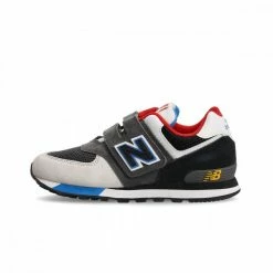 Nuovo ✔️ NEW BALANCE 574 VELCRO BAMBINO Grigio 👍 -Offerte Novità Negozio new balance pv574lb1 574 velcro bambino tutte sneaker bambino 044463801 lb1 5