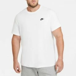 Buono 💯 NIKE T-SHIRT CLUB MINI LOGO Bianco 👍 -Offerte Novità Negozio nike ar4997 t shirt club mini logo sport style uomo 040985301 101 3