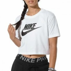 Miglior offerta 🔥 NIKE T-SHIRT CROP ESSENTIAL DONNA Bianco 🤩 -Offerte Novità Negozio nike bv6175 t shirt crop essential donna sport style donna 040653701 100 3
