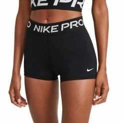 Nuovo di zecca 👍 SHORT NIKE PRO 3" DONNA Nero 🤩