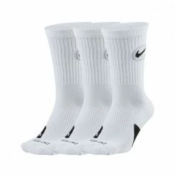Acquistare 💯 NIKE CALZE CREW EVERYDAY 🏀 BASKETBALL 3 PACK Bianco 💯