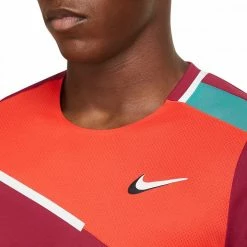 Il più economico 🧨 T-SHIRT NIKECOURT DRI-FIT SLAM Bordeaux 😉 -Offerte Novità Negozio nike dd8307 m nkct dry slam top nt ao abbigliamento tennis uomo 044470801 690 3